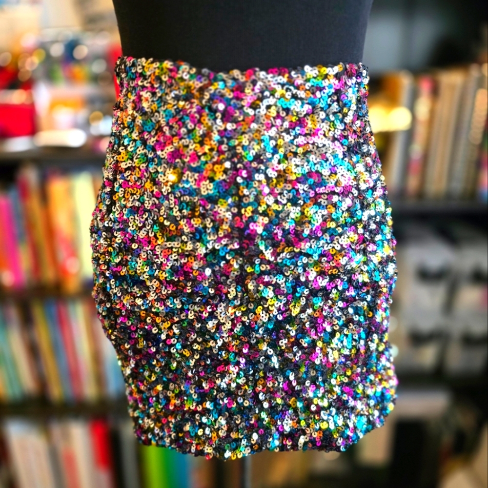 Women's XS sequin mini skirt